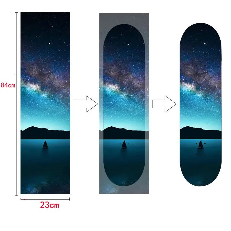 Customized DIY Skateboard Double Rocker Sandpaper Longboard Dance Board Professional Electric Car Waterproof Air Hole Skateboar - STAND OUT FLEXSARAH