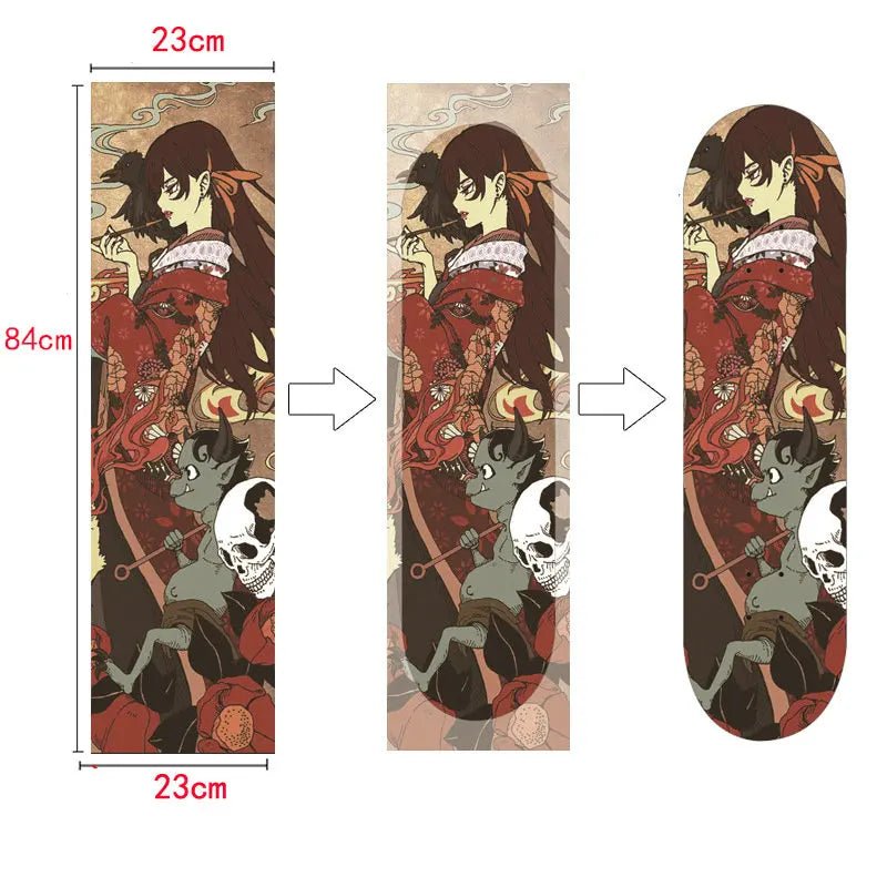 Customized DIY Skateboard Double Rocker Sandpaper Longboard Dance Board Professional Electric Car Waterproof Air Hole Skateboar - STAND OUT FLEXSARAH