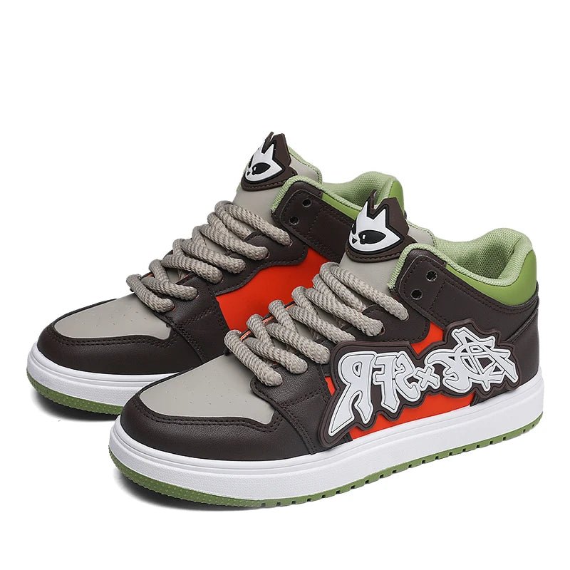 Fashion Blue Designer Skateboard Shoes Men Streetwear Hip hop Sneakers Men Luxury Platform Skateboard Sneakers Men basket homme - STAND OUT FLEXSARAH