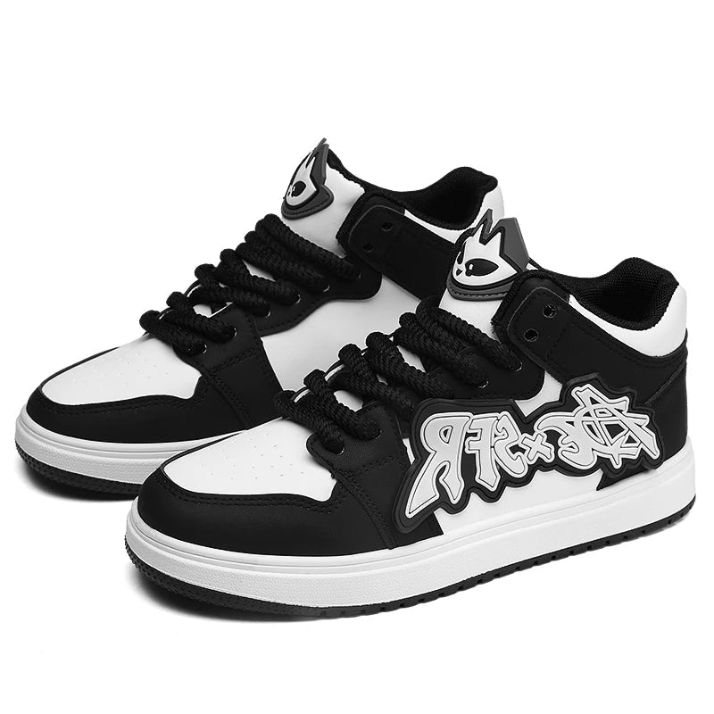 Fashion Blue Designer Skateboard Shoes Men Streetwear Hip hop Sneakers Men Luxury Platform Skateboard Sneakers Men basket homme - STAND OUT FLEXSARAH