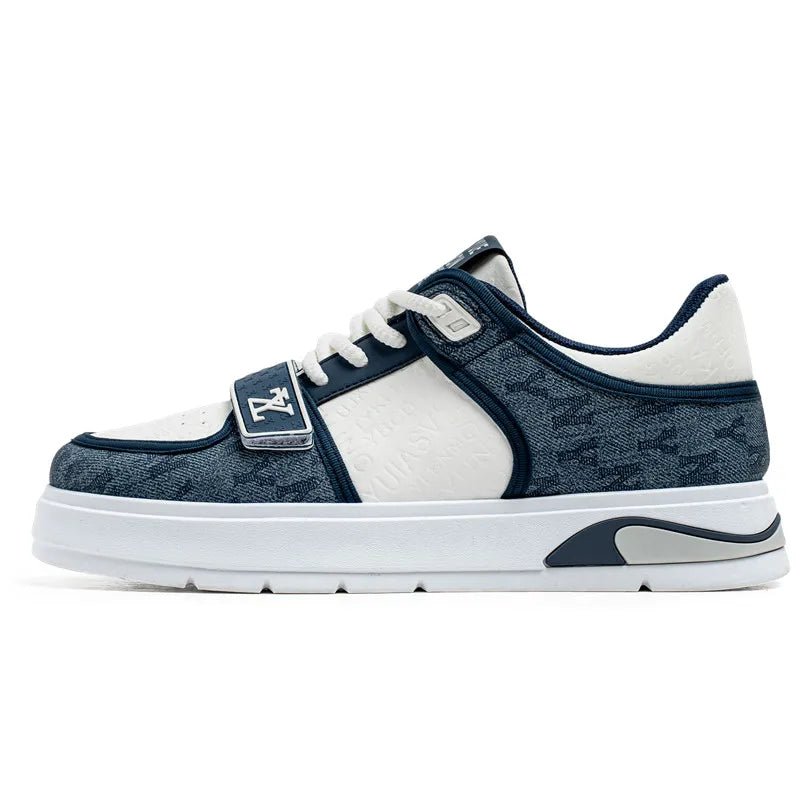 Fashion Blue Men's Skateboard Shoes Street Style Platform Casual Sneakers Man Hip Hop Designer Shoes For Men Skateboarding Shoes - STAND OUT FLEXSARAH