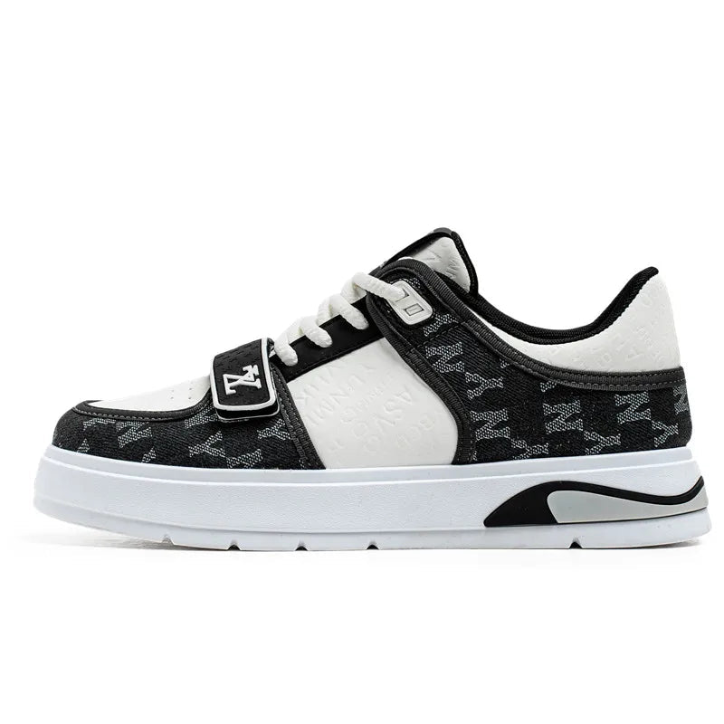 Fashion Blue Men's Skateboard Shoes Street Style Platform Casual Sneakers Man Hip Hop Designer Shoes For Men Skateboarding Shoes - STAND OUT FLEXSARAH