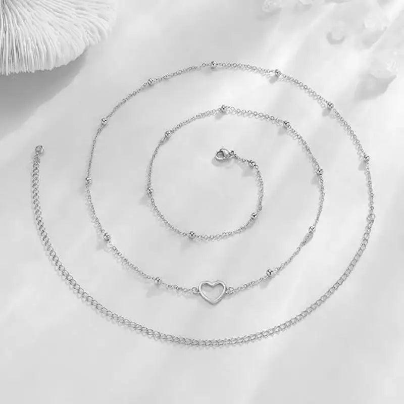 Girls Simple Heart Beaded Belly Chains For Women Fashion Metal Beach Bikini Waist Chains Body Jewelry Accessories - STAND OUT FLEXSARAH