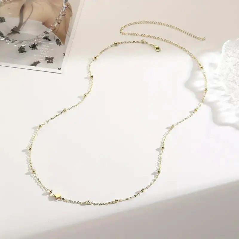 Girls Simple Heart Beaded Belly Chains For Women Fashion Metal Beach Bikini Waist Chains Body Jewelry Accessories - STAND OUT FLEXSARAH