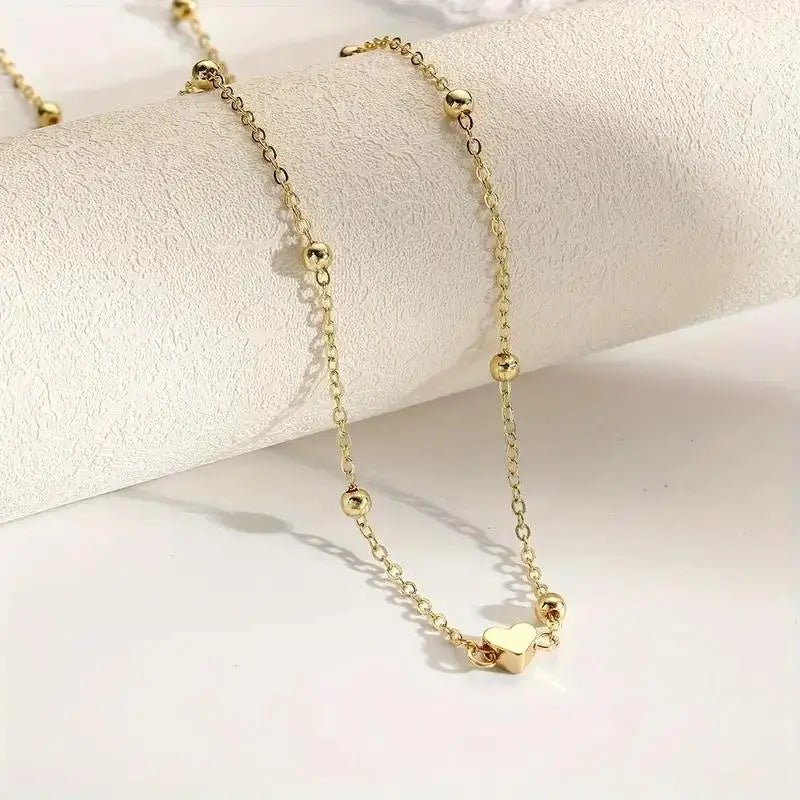 Girls Simple Heart Beaded Belly Chains For Women Fashion Metal Beach Bikini Waist Chains Body Jewelry Accessories - STAND OUT FLEXSARAH