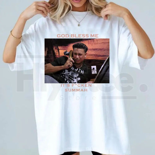 "God Bless Me It’s Summah" – Iconic Reality Shore TV Graphic Top - STAND OUT FLEXSARAH
