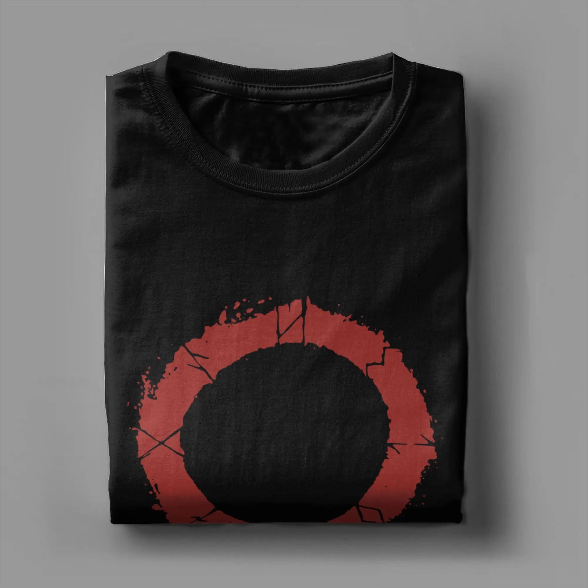 God of War Runes T-Shirt for Men Awesome 100% Cotton Tees O Neck Short Sleeve T Shirts New Arrival Clothing - STAND OUT FLEXSARAH