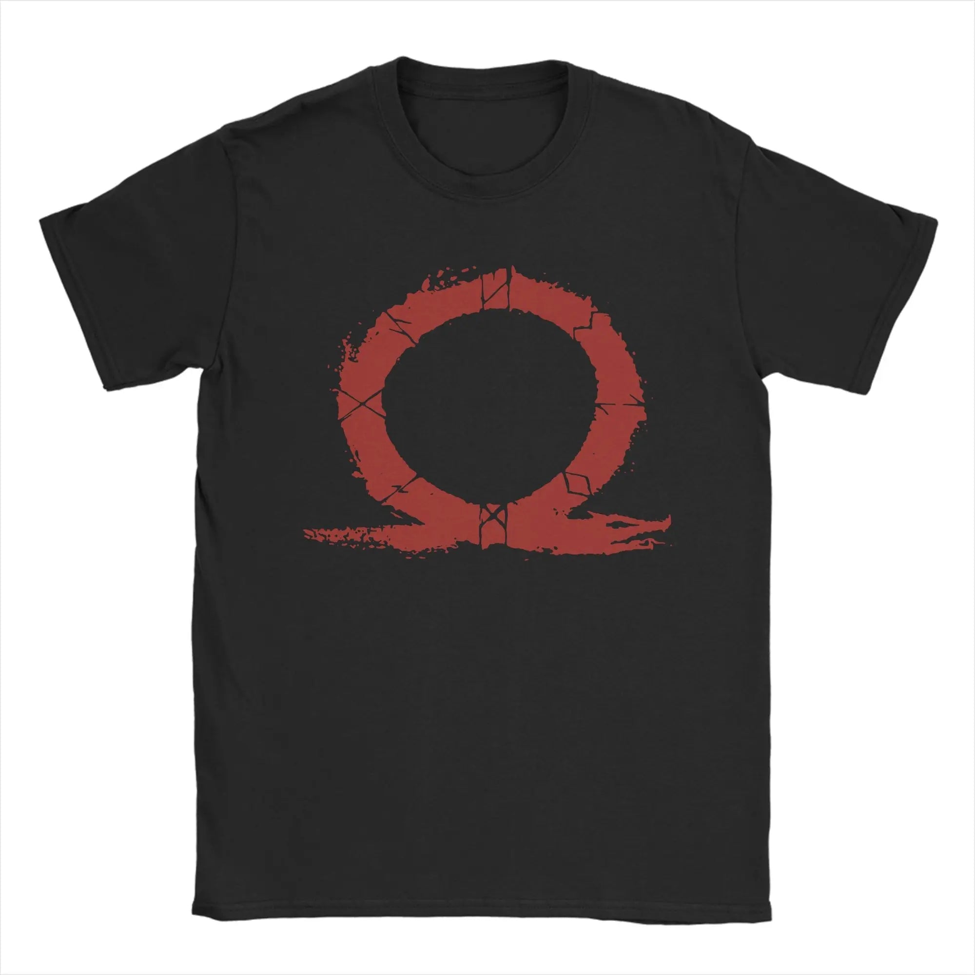 God of War Runes T-Shirt for Men Awesome 100% Cotton Tees O Neck Short Sleeve T Shirts New Arrival Clothing - STAND OUT FLEXSARAH