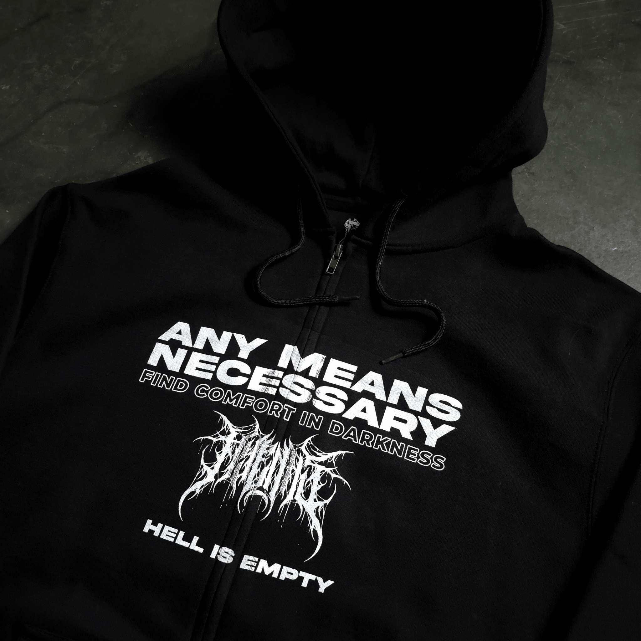 Hell is Empty Zip Up Hoodie - STAND OUT FLEXSARAH
