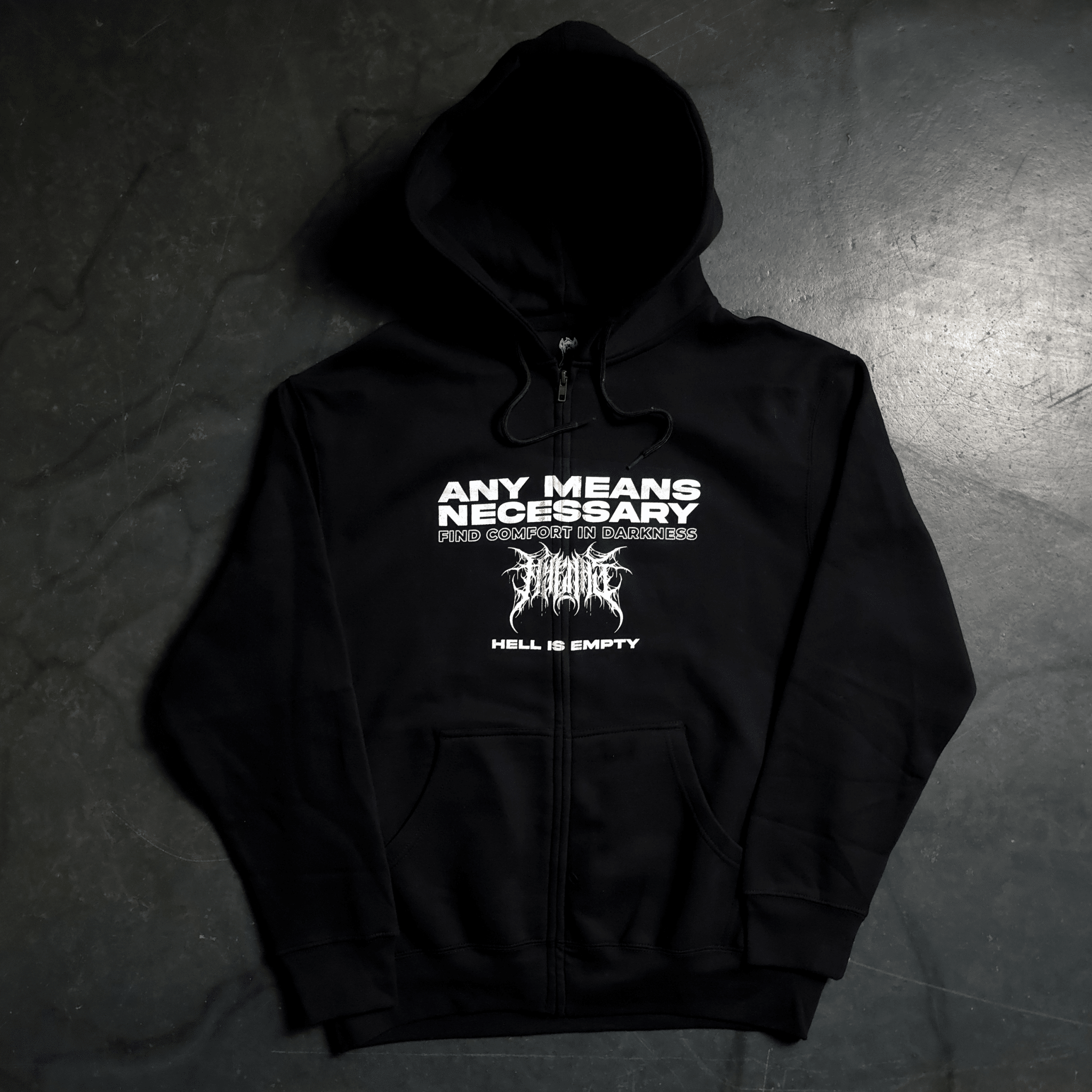 Hell is Empty Zip Up Hoodie - STAND OUT FLEXSARAH