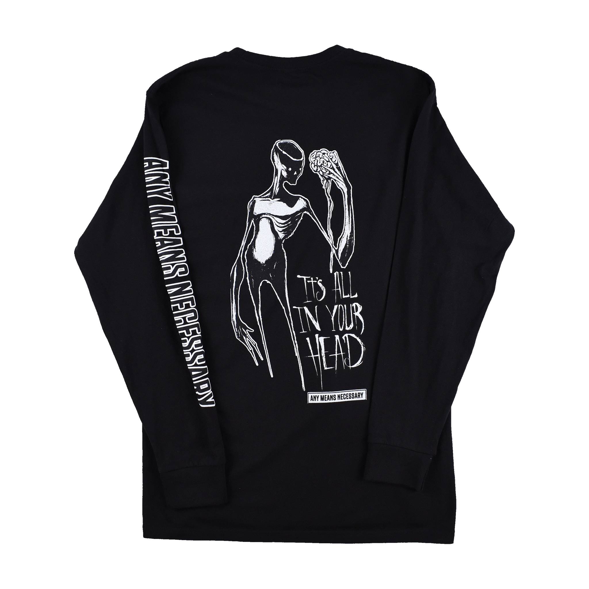 It's All In Your Head Long Sleeve T-Shirt Black - STAND OUT FLEXSARAH