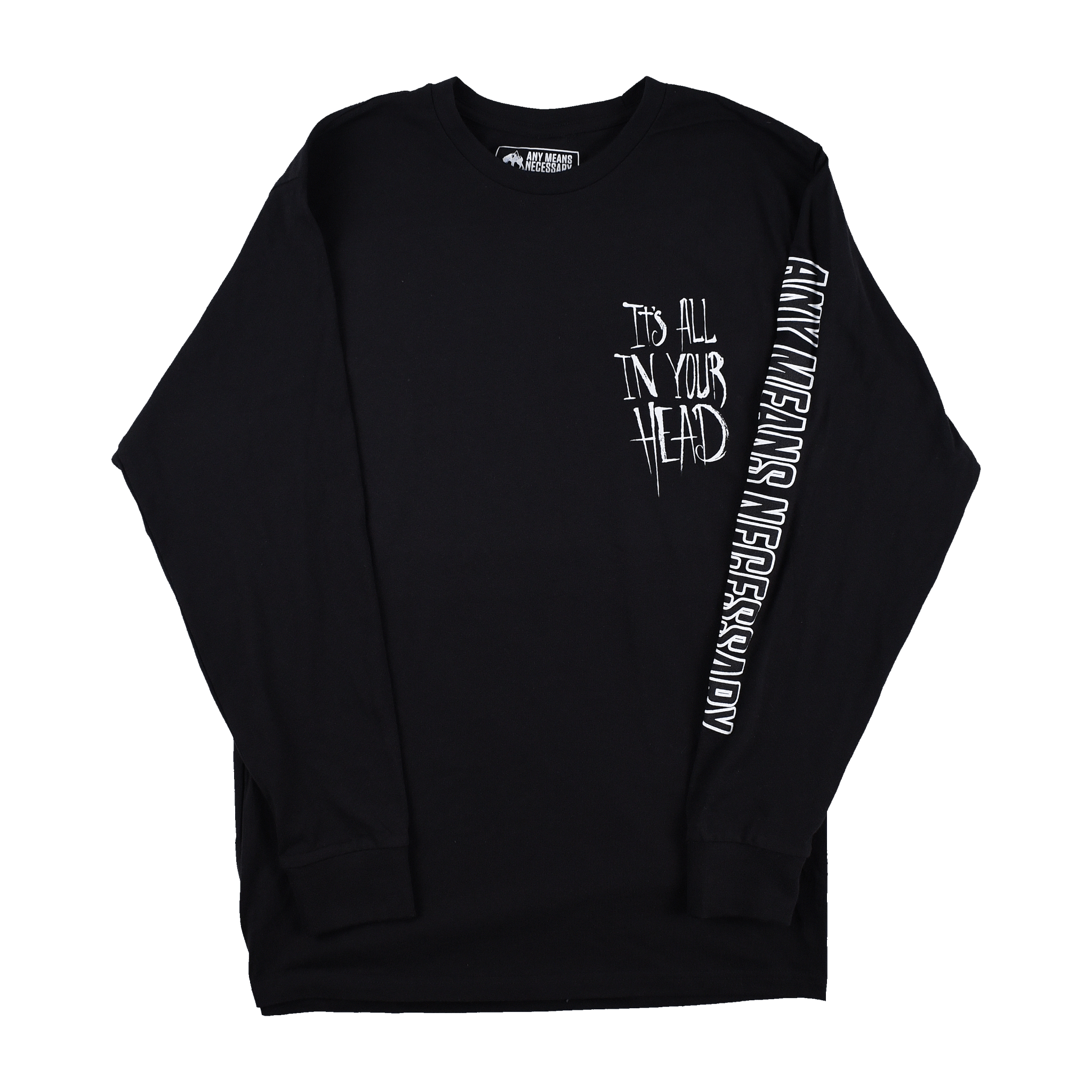 It's All In Your Head Long Sleeve T-Shirt Black - STAND OUT FLEXSARAH