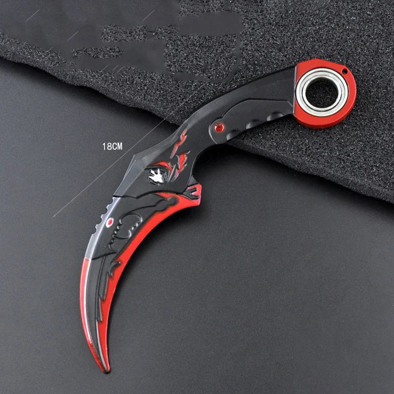 Karambit Claw Knife Model Toy 17cm 6.7inch Zinc Alloy Metal Non Sharp Rotating Collectible Accessory - STAND OUT FLEXSARAH