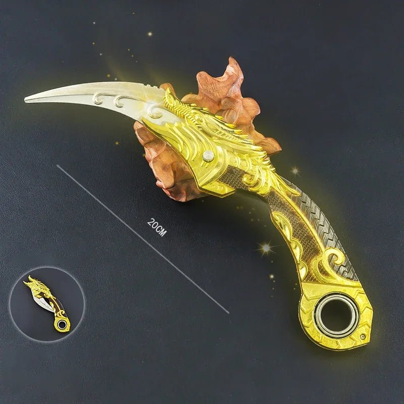 Karambit Claw Knife Model Toy 17cm 6.7inch Zinc Alloy Metal Non Sharp Rotating Collectible Accessory - STAND OUT FLEXSARAH