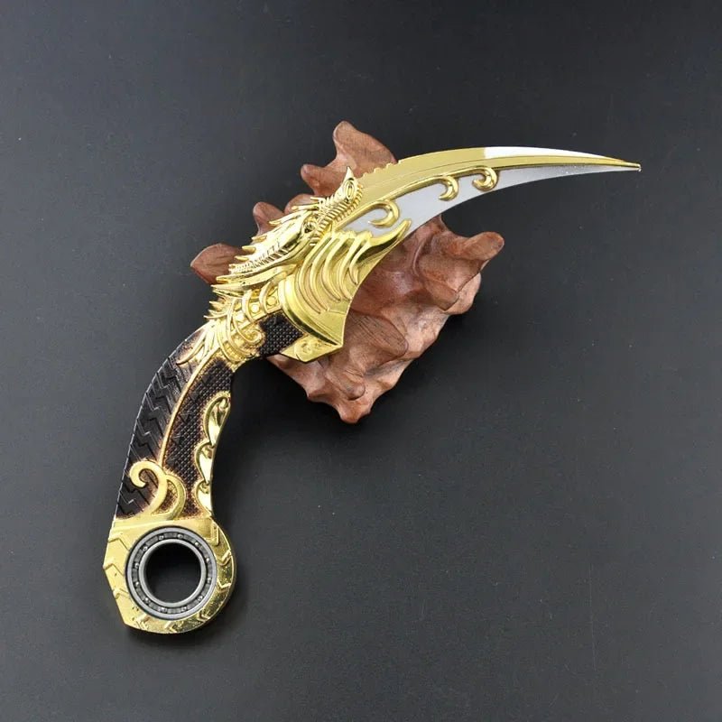 Karambit Claw Knife Model Toy 17cm 6.7inch Zinc Alloy Metal Non Sharp Rotating Collectible Accessory - STAND OUT FLEXSARAH