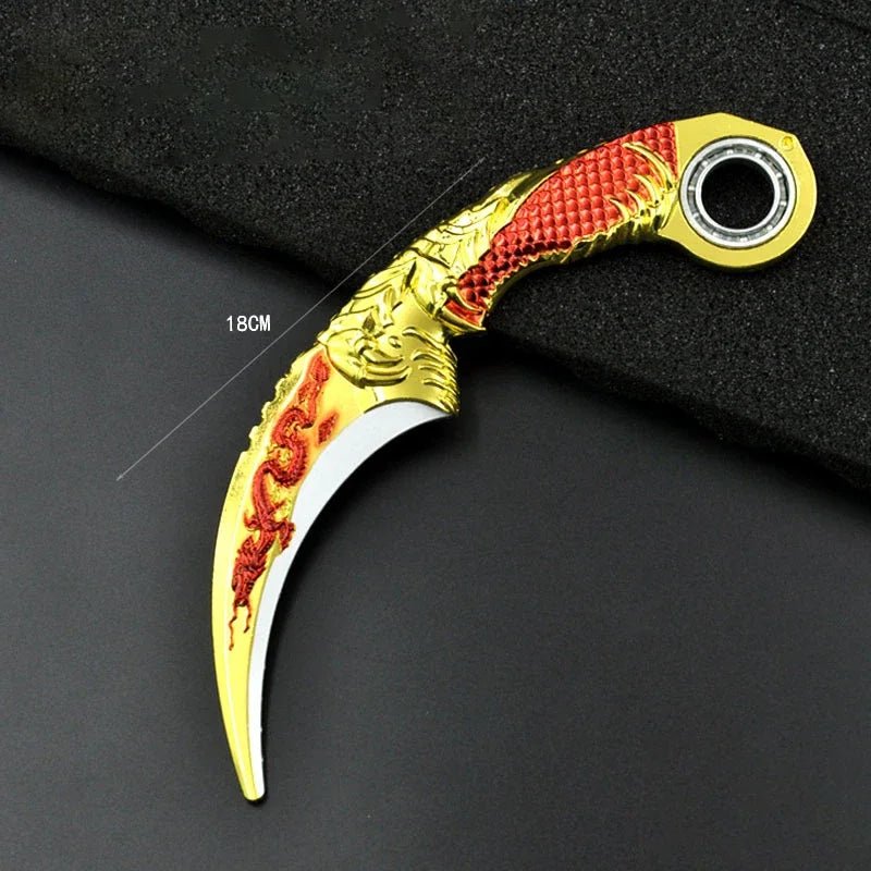 Karambit Claw Knife Model Toy 17cm 6.7inch Zinc Alloy Metal Non Sharp Rotating Collectible Accessory - STAND OUT FLEXSARAH