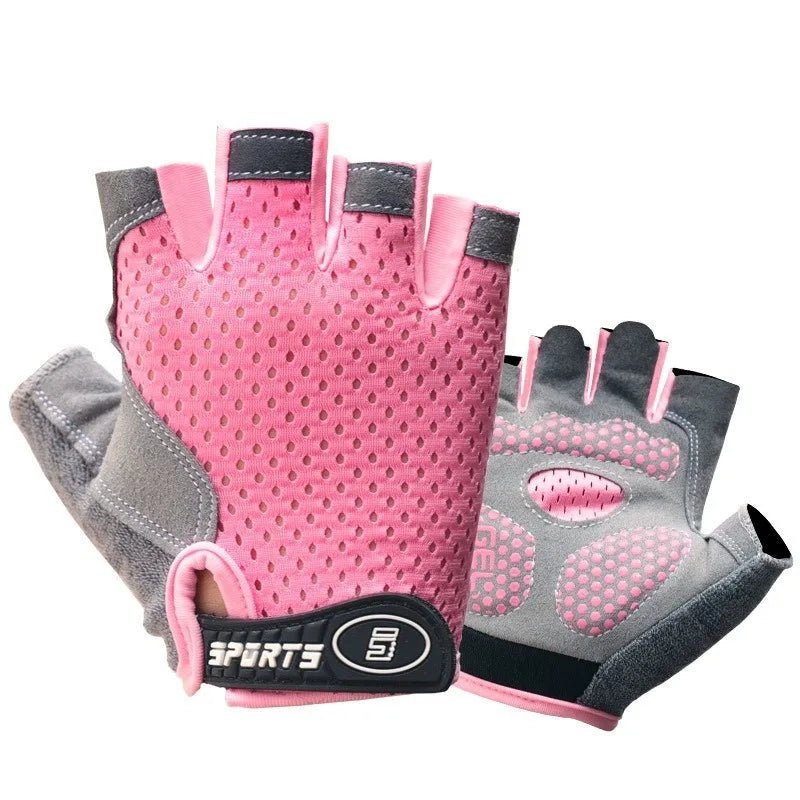 Kids Cycling Skateboard Gloves Anti-Slip Summer Spring Sports Breathable Half-Finger Gloves Shock-Absorbing Children Aged 4-12 - STAND OUT FLEXSARAH