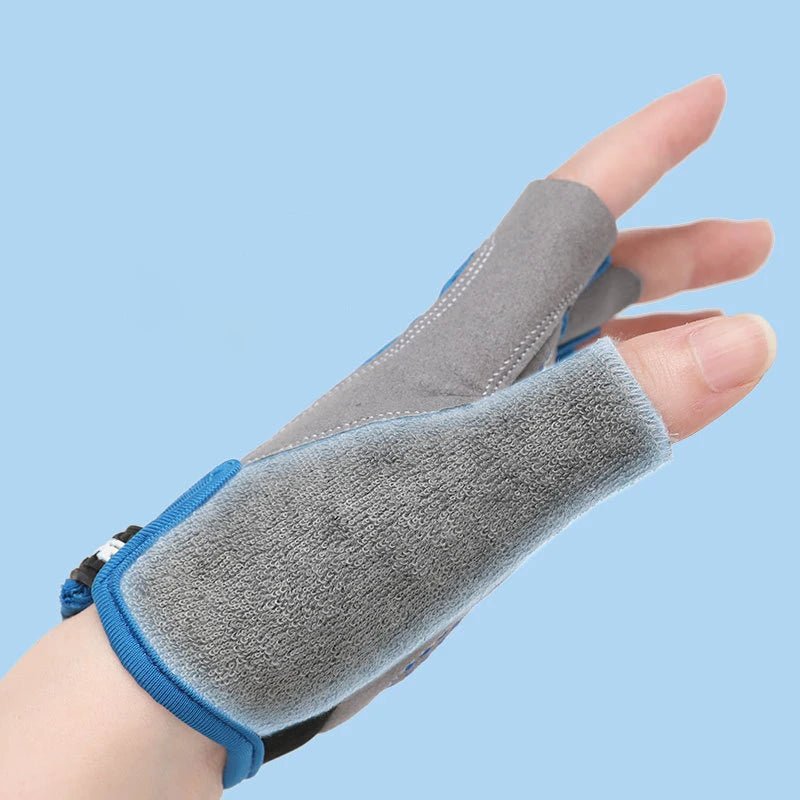 Kids Cycling Skateboard Gloves Anti-Slip Summer Spring Sports Breathable Half-Finger Gloves Shock-Absorbing Children Aged 4-12 - STAND OUT FLEXSARAH