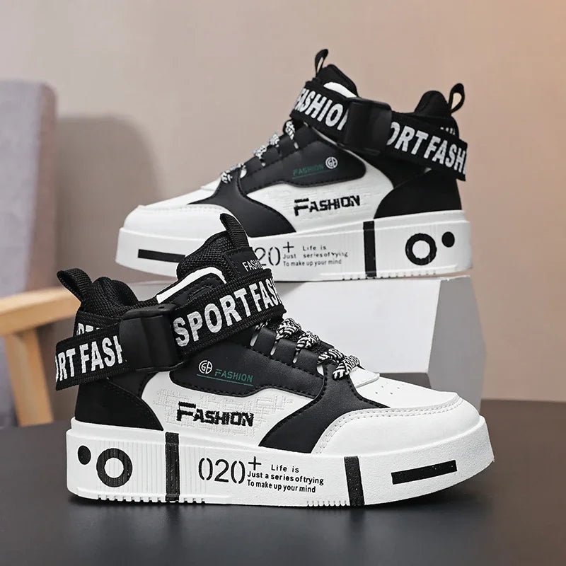 Kids Fashion Sports Shoes Boys High Top Board Shoes Leisure Breathable Outdoor Children Running Sneakers boys Child Casual Shoes - STAND OUT FLEXSARAH
