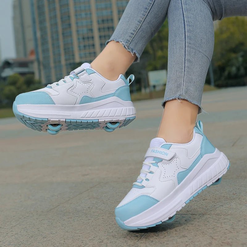 Kids Roller Skate Shoes Fashion Casual Sports Children 4-Wheels Sneakers for Boys and Girls Gift Nice Footwear - STAND OUT FLEXSARAH