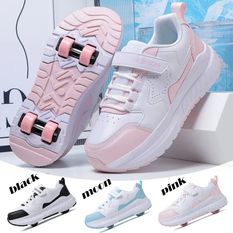 Kids Roller Skate Shoes Fashion Casual Sports Children 4-Wheels Sneakers for Boys and Girls Gift Nice Footwear - STAND OUT FLEXSARAH