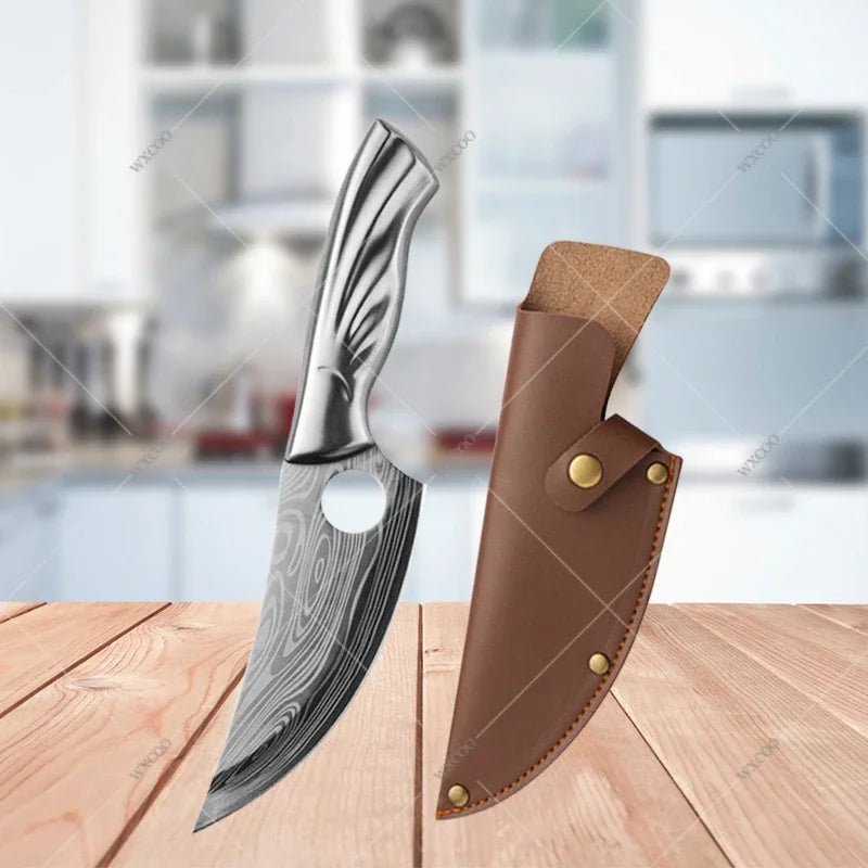 Kitchen Knife Damascus Pattern Japanese Chef Knife Stainless Steel Cleaver Butcher Knife Slicing Chopping Cutter Cooking Tool - STAND OUT FLEXSARAH