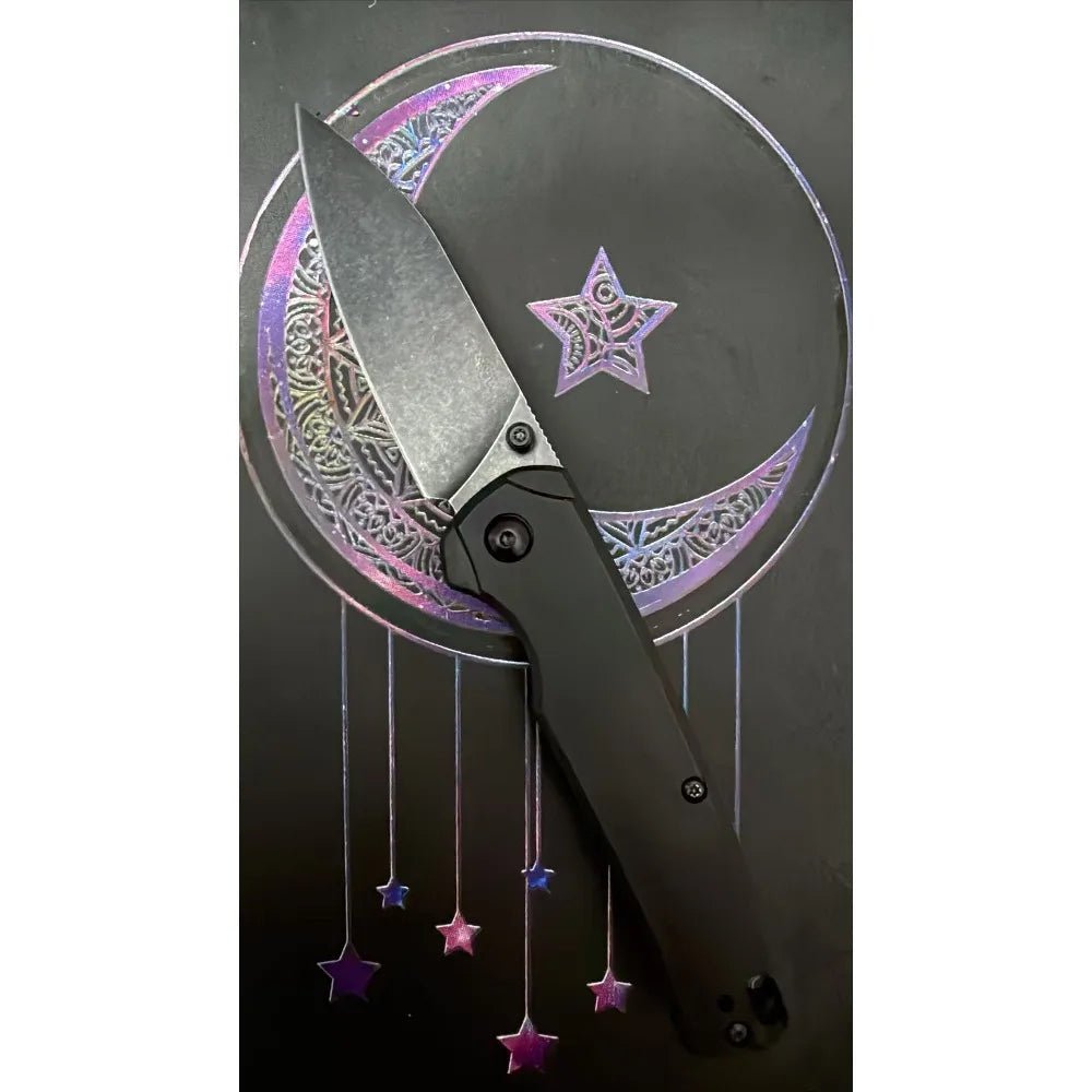 KS 6105 BLK Bel Air DuraLock KVT Folding Knife CPM MagnaCut PVD Blade Anodized Aluminum Handles Outdoor Camping Survival Knife - STAND OUT FLEXSARAH