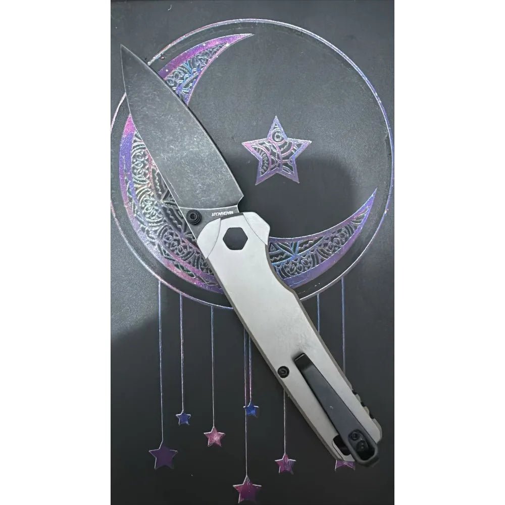 KS 6105 BLK Bel Air DuraLock KVT Folding Knife CPM MagnaCut PVD Blade Anodized Aluminum Handles Outdoor Camping Survival Knife - STAND OUT FLEXSARAH