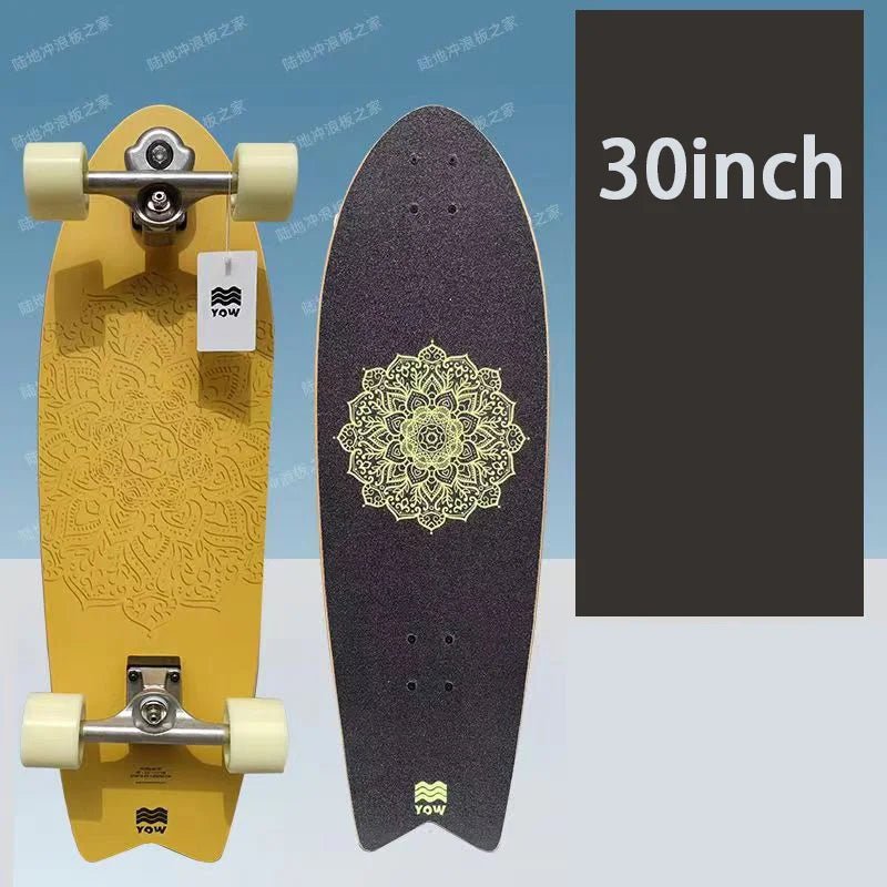 land surf YOW skateboard longboards whole kits good quality spring system branded with trucks wheels bearings and tool - STAND OUT FLEXSARAH