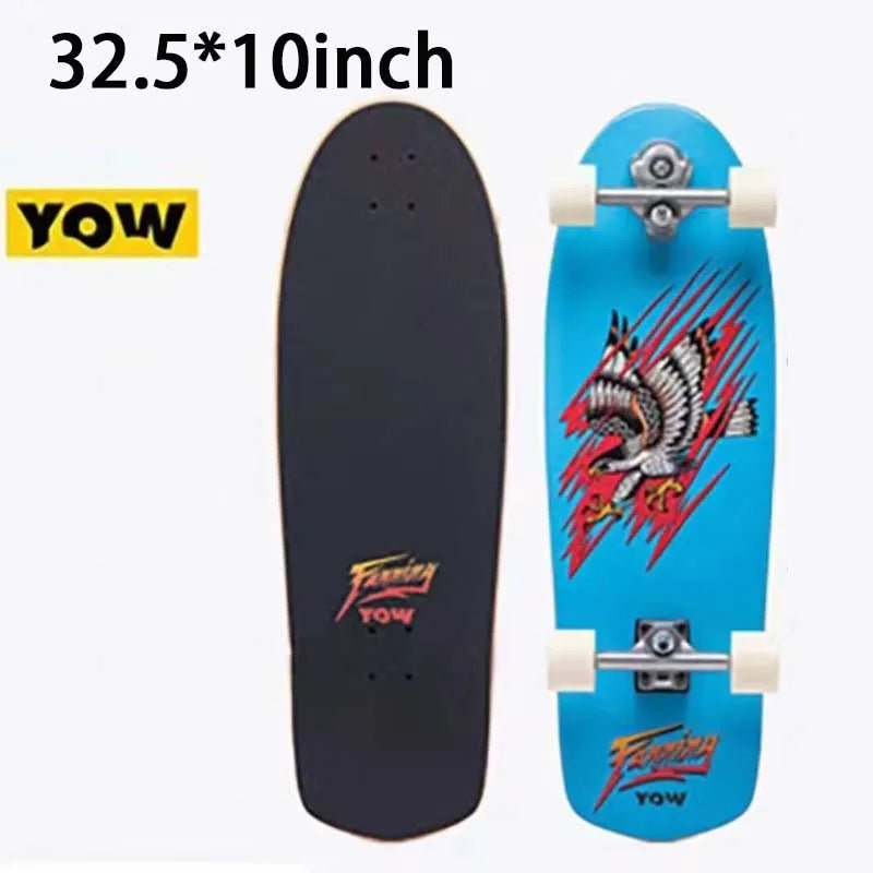 land surf YOW skateboard longboards whole kits good quality spring system branded with trucks wheels bearings and tool - STAND OUT FLEXSARAH