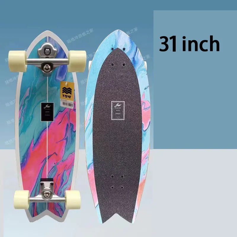 land surf YOW skateboard longboards whole kits good quality spring system branded with trucks wheels bearings and tool - STAND OUT FLEXSARAH
