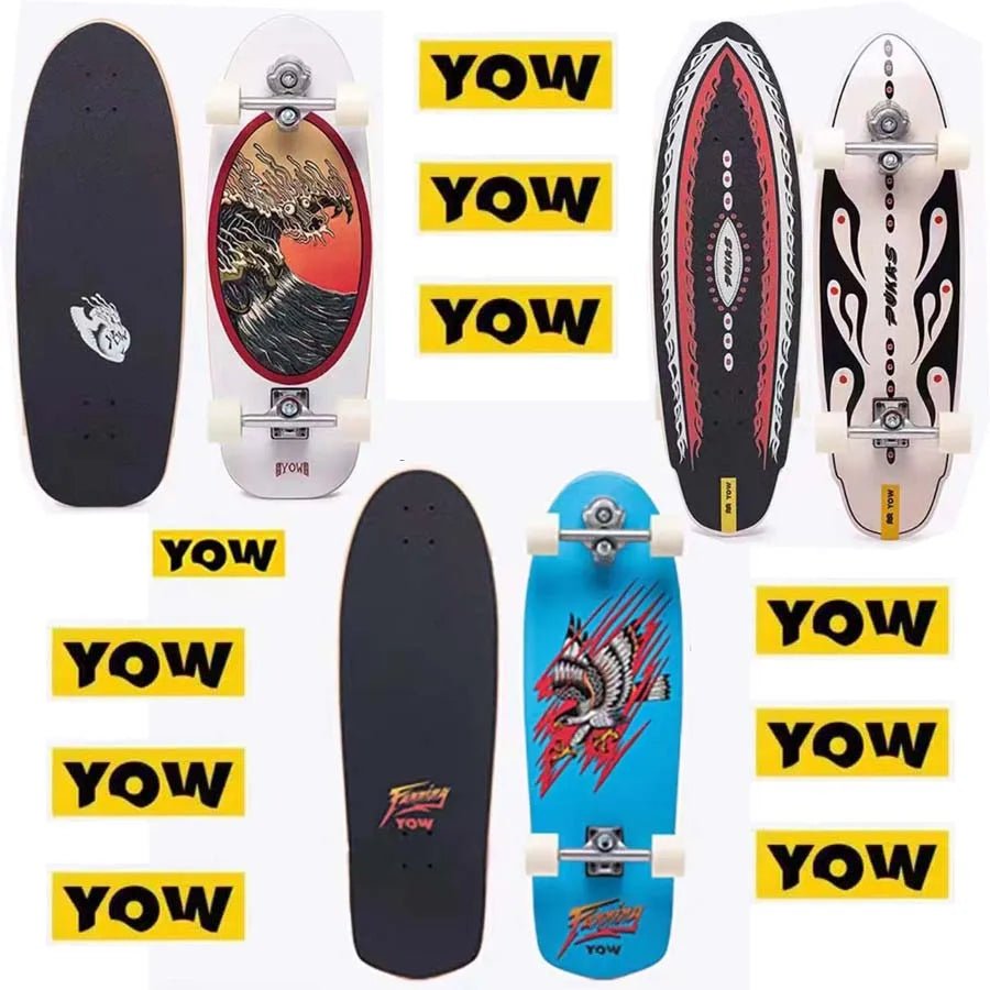 land surf YOW skateboard longboards whole kits good quality spring system branded with trucks wheels bearings and tool - STAND OUT FLEXSARAH