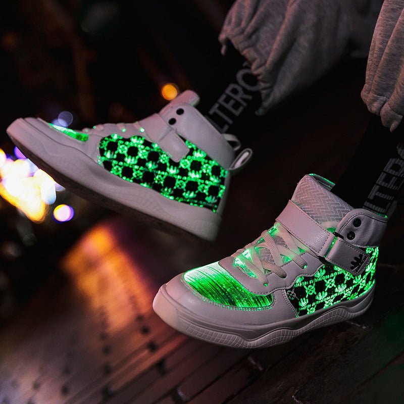 Led Light Shoes Sporty Fashion Luminous Flying Woven Fiber Optic Shoes - STAND OUT FLEXSARAH