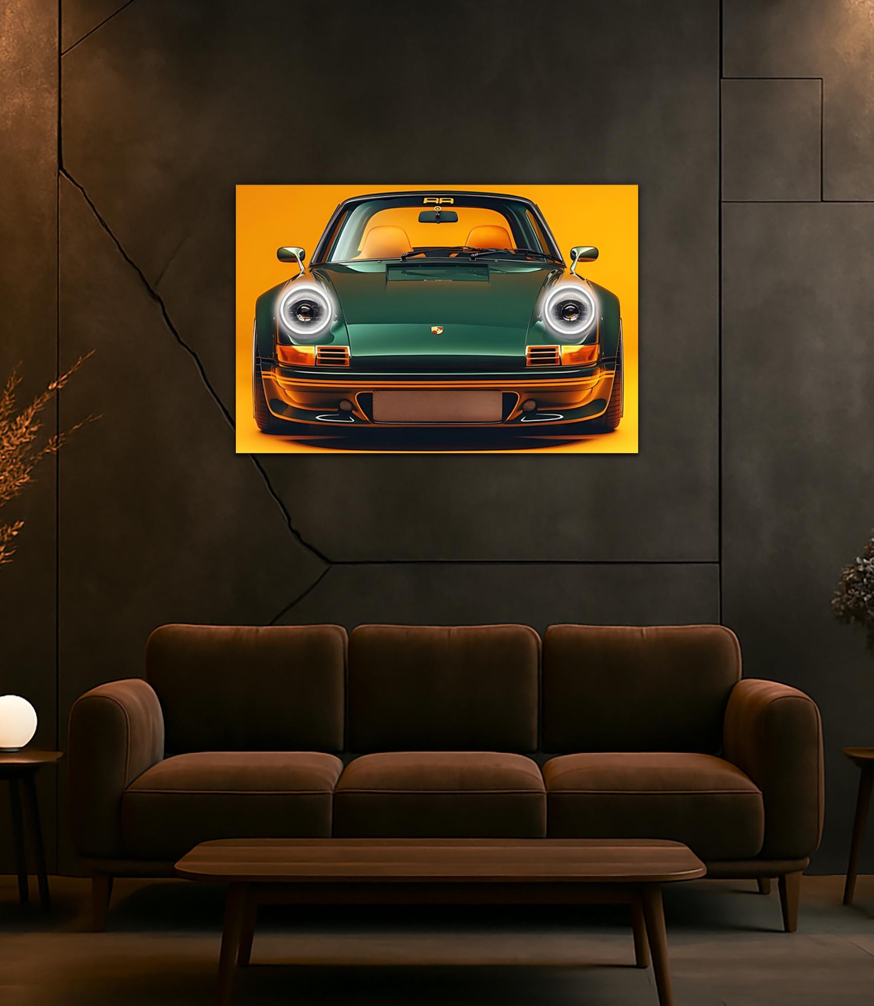LED Retro Car Wall Art – UV‑Printed Acrylic with Dimmer Remote - STAND OUT FLEXSARAH