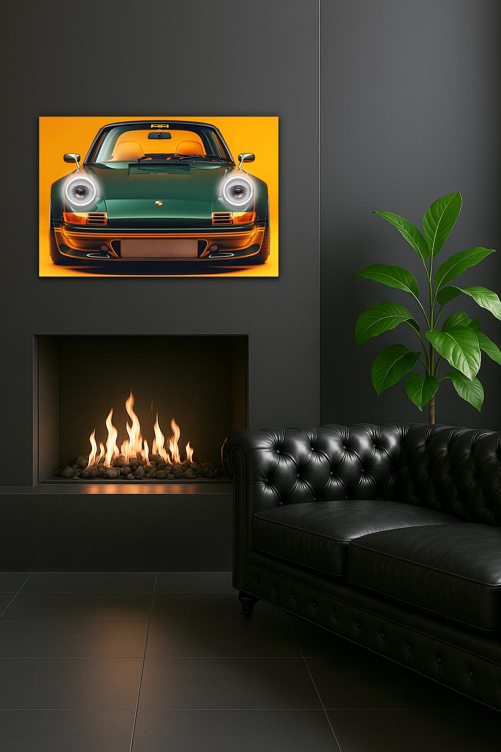 LED Retro Car Wall Art – UV‑Printed Acrylic with Dimmer Remote - STAND OUT FLEXSARAH