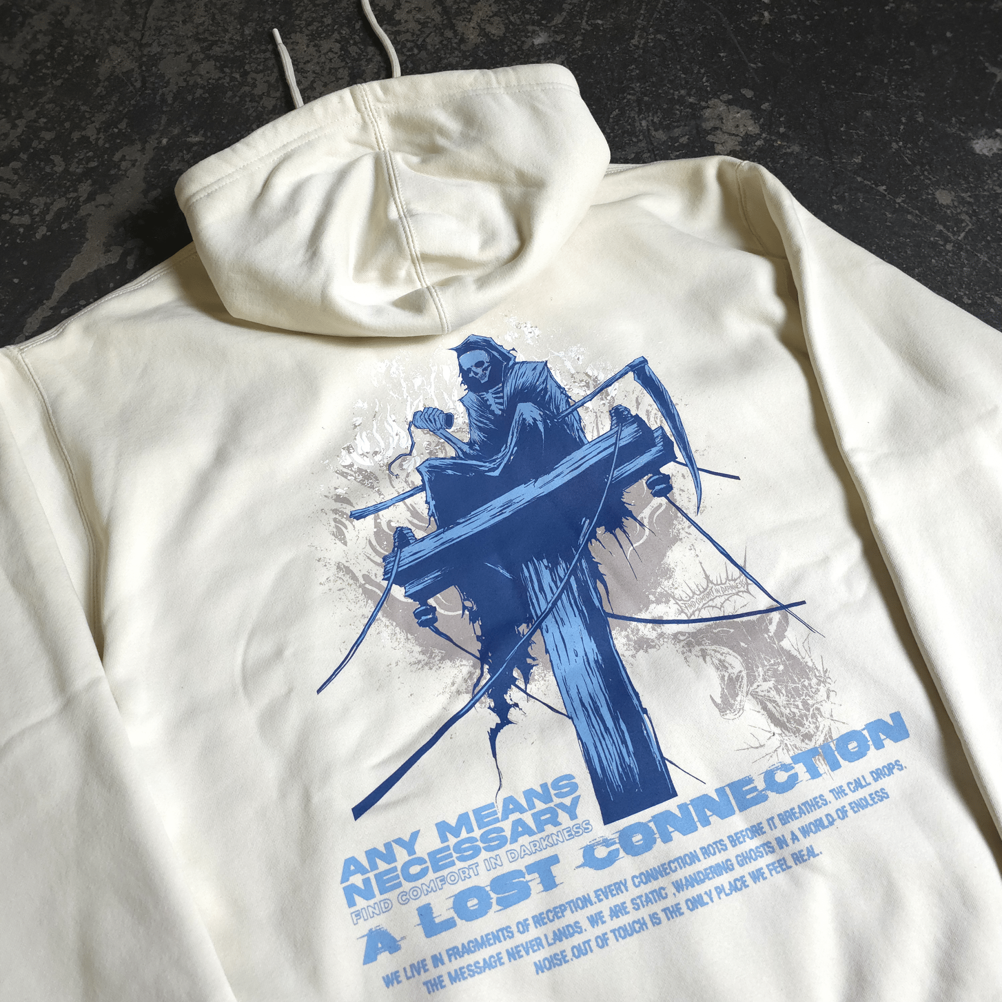 Lost Connection Pullover Hoodie Bone - STAND OUT FLEXSARAH