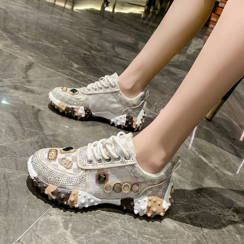Luxury Designer Rhinestone Women's Casual Sports Shoes - STAND OUT FLEXSARAH