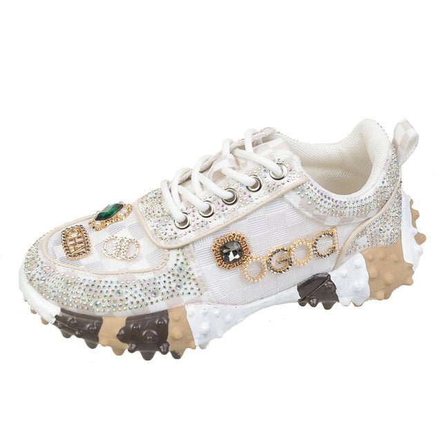 Luxury Designer Rhinestone Women's Casual Sports Shoes - STAND OUT FLEXSARAH