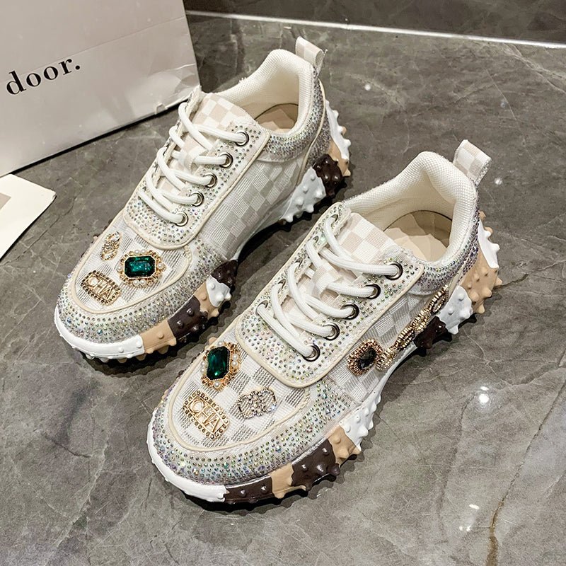 Luxury Designer Rhinestone Women's Casual Sports Shoes - STAND OUT FLEXSARAH