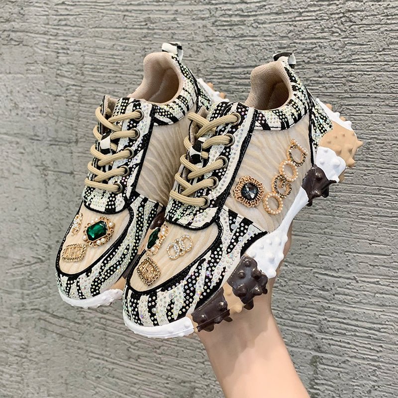 Luxury Designer Rhinestone Women's Casual Sports Shoes - STAND OUT FLEXSARAH