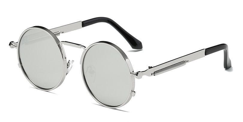 Luxury Vintage Retro Unisex Men and Woman Sunglasses Punk Style Round Metal Frame Colorful Lens Sung lasses Fashion Eyewear Gafas sol mujer - STAND OUT FLEXSARAH
