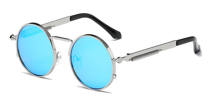Luxury Vintage Retro Unisex Men and Woman Sunglasses Punk Style Round Metal Frame Colorful Lens Sung lasses Fashion Eyewear Gafas sol mujer - STAND OUT FLEXSARAH