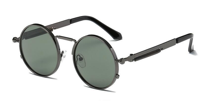 Luxury Vintage Retro Unisex Men and Woman Sunglasses Punk Style Round Metal Frame Colorful Lens Sung lasses Fashion Eyewear Gafas sol mujer - STAND OUT FLEXSARAH