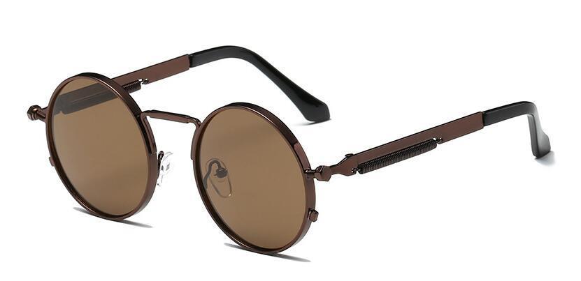 Luxury Vintage Retro Unisex Men and Woman Sunglasses Punk Style Round Metal Frame Colorful Lens Sung lasses Fashion Eyewear Gafas sol mujer - STAND OUT FLEXSARAH