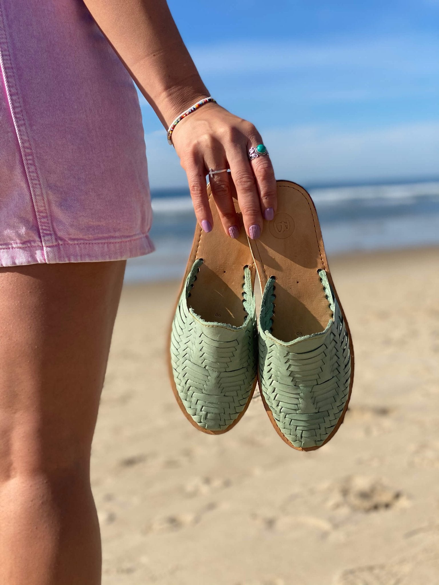 Marbella Huarache Slip-On Teal - STAND OUT FLEXSARAH