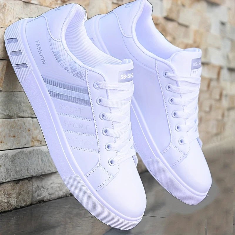 Men's Low-Top Skateboarding Sneakers - Breathable Synthetic Upper, Durable Pvc Sole, Round Toe Design, Suitable for Casual and Formal Wear Skateboard Shoes, Casual Shoes, Stylish Lace-Up Design, Equipped with Comfortable Fabr - STAND OUT FLEXSARAH