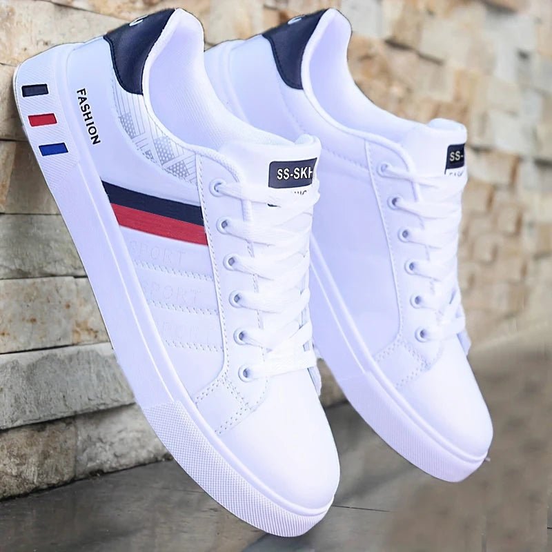 Men's Low-Top Skateboarding Sneakers - Breathable Synthetic Upper, Durable Pvc Sole, Round Toe Design, Suitable for Casual and Formal Wear Skateboard Shoes, Casual Shoes, Stylish Lace-Up Design, Equipped with Comfortable Fabr - STAND OUT FLEXSARAH