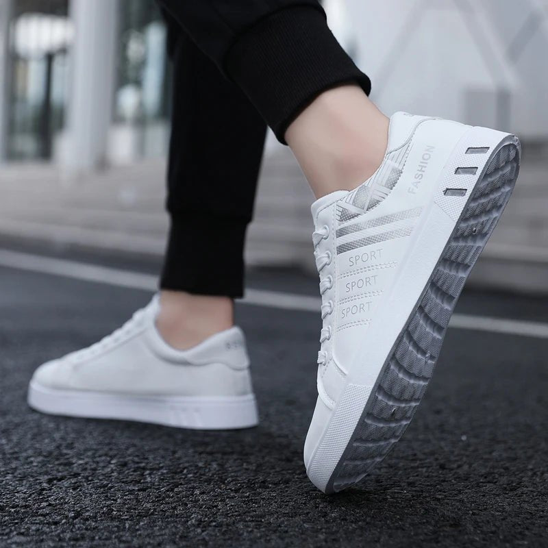 Men's Low-Top Skateboarding Sneakers - Breathable Synthetic Upper, Durable Pvc Sole, Round Toe Design, Suitable for Casual and Formal Wear Skateboard Shoes, Casual Shoes, Stylish Lace-Up Design, Equipped with Comfortable Fabr - STAND OUT FLEXSARAH