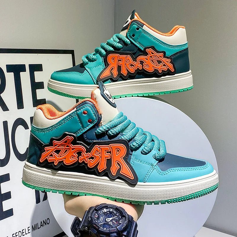 Men‘s Skateboarding Shoes Fashion Cushioning Non-slip Sport Shoes Comfortable Men Casual Shoes Platform Student Walking Sneakers - STAND OUT FLEXSARAH