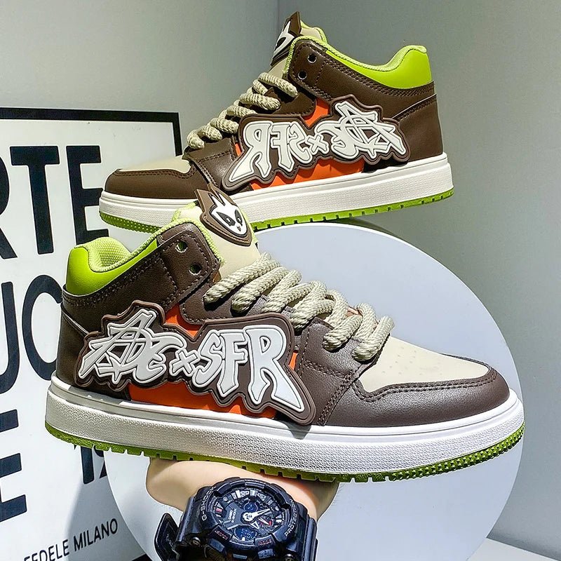 Men‘s Skateboarding Shoes Fashion Cushioning Non-slip Sport Shoes Comfortable Men Casual Shoes Platform Student Walking Sneakers - STAND OUT FLEXSARAH